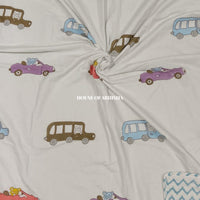 Cars Handblock Printed Mulmul Kids Dohar / AC Blanket