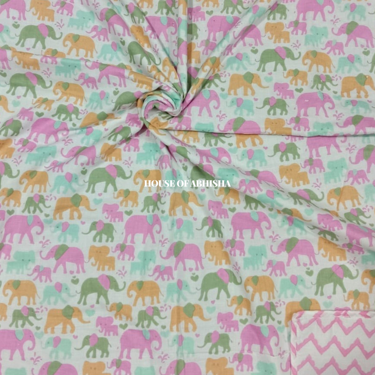 Jumbo Handblock Printed Mulmul Kids Dohar / AC Blanket