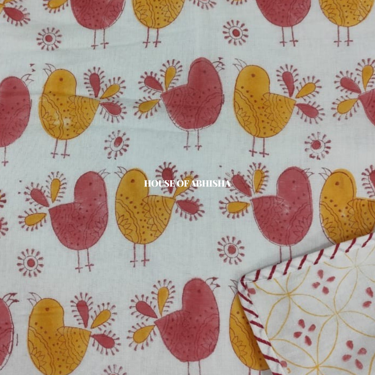 Morning Song Handblock Printed Mulmul Kids Dohar / AC Blanket