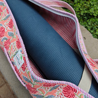 Floral Handblock Printed Quilted Yoga Mat Bag