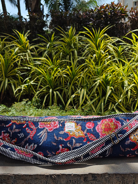 Sprig Handblock Printed Quilted Yoga Mat Bag