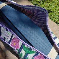 Purple Rush Handblock Printed Quilted Yoga Mat Bag