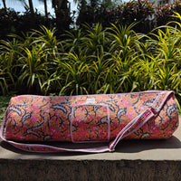 Summer House Handblock Printed Quilted Yoga Mat Bag