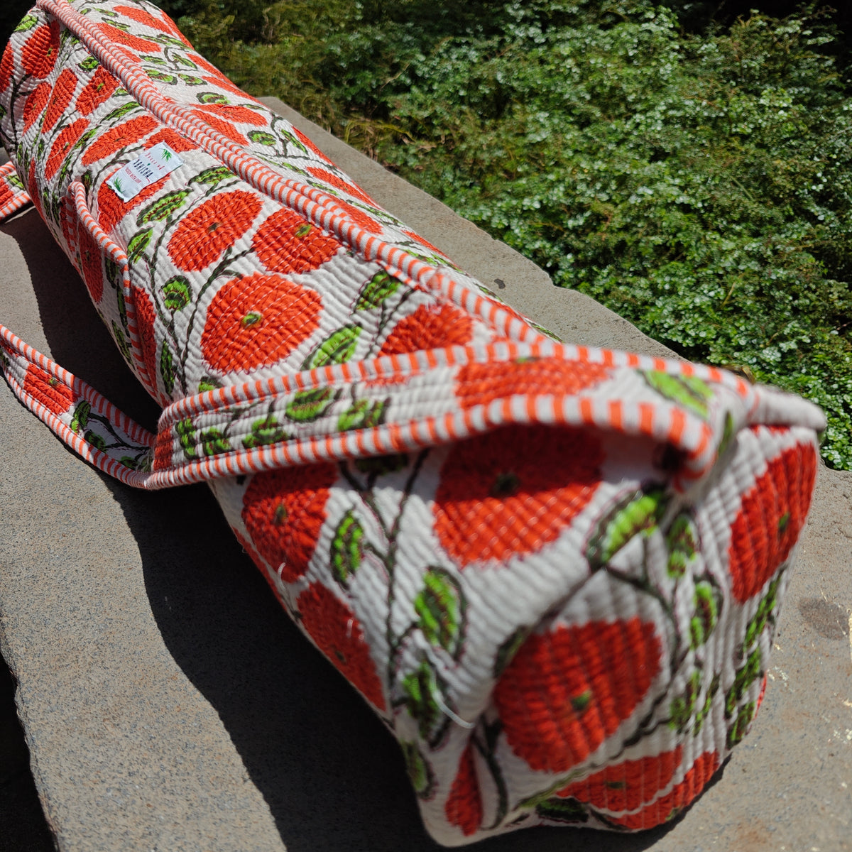 Genda Phool Handblock Printed Quilted Yoga Mat Bag