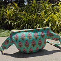 Raina Handblock Printed Quilted Crossbody Bag