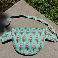Raina Handblock Printed Quilted Crossbody Bag