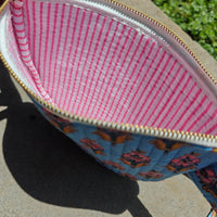 Averi Handblock Printed Quilted Crossbody Bag