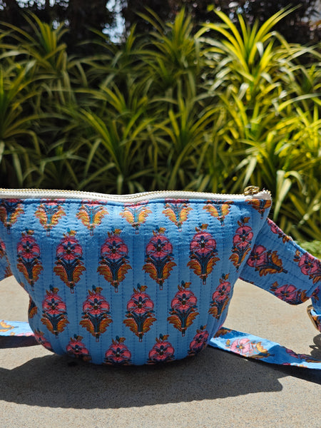 Averi Handblock Printed Quilted Crossbody Bag