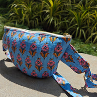 Averi Handblock Printed Quilted Crossbody Bag