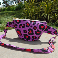 Leopard Handblock Printed Quilted Crossbody Bag