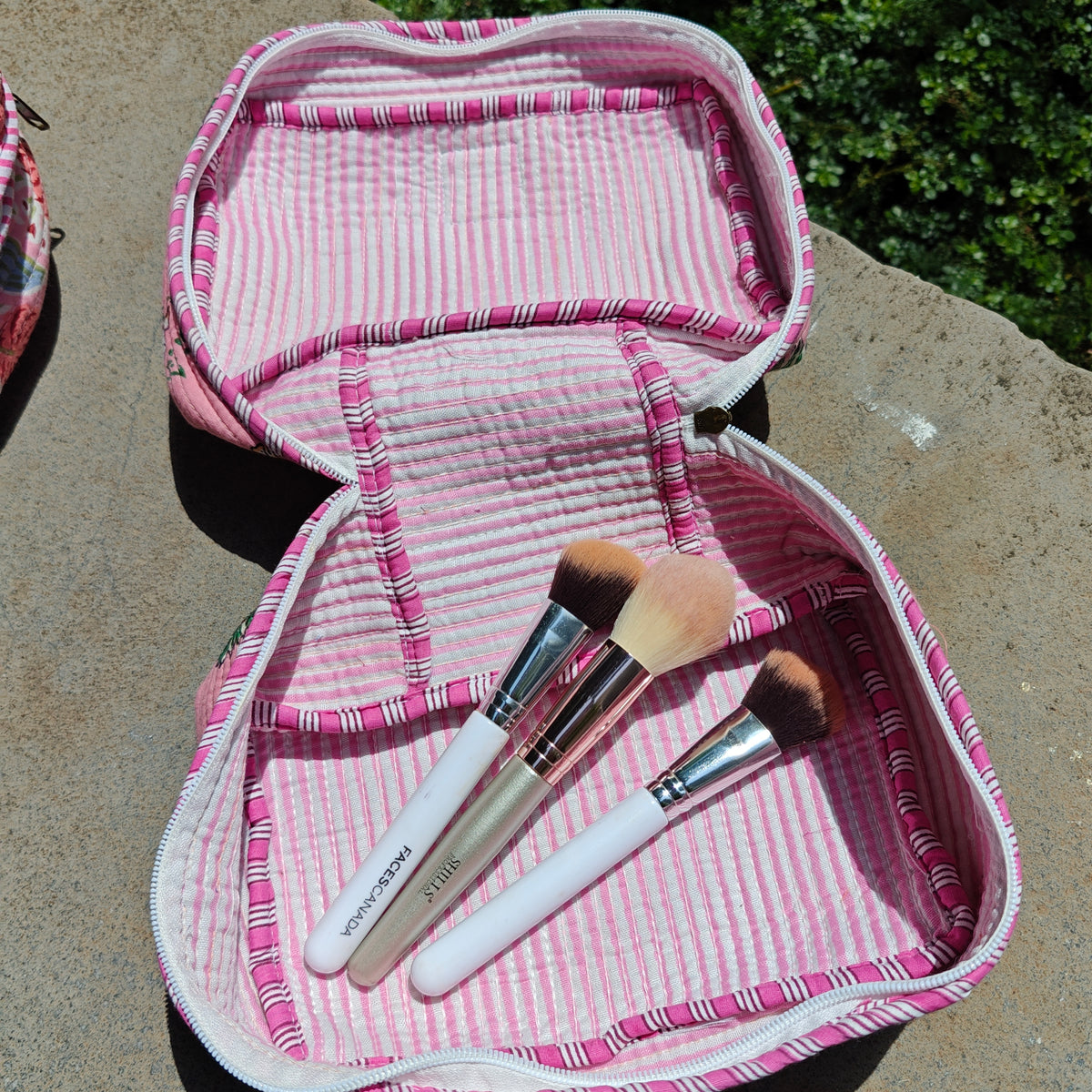 Tarang Handblock Printed Quilted Vanity Bag
