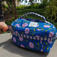 Kyari Handblock Printed Quilted Vanity Bag