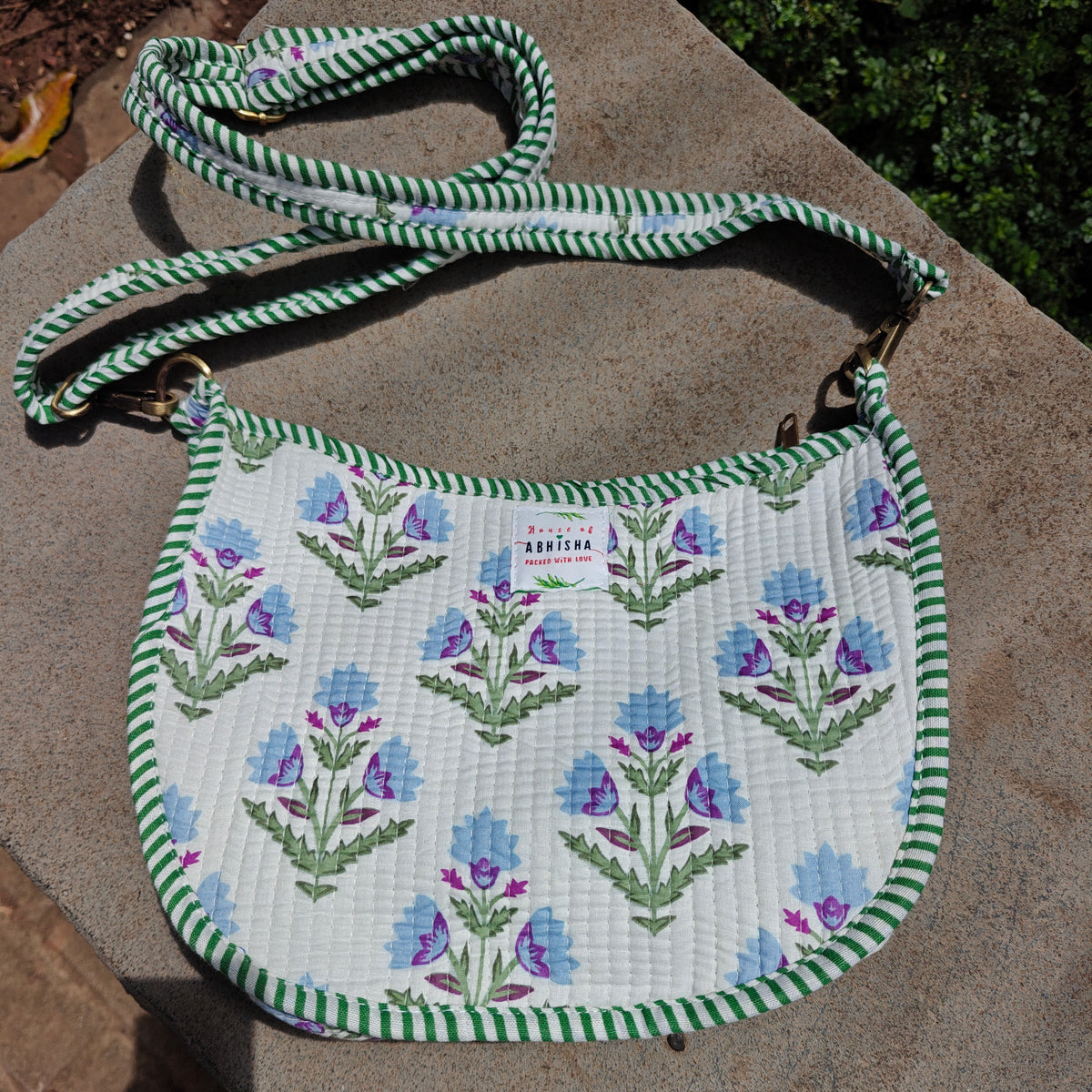 Tarang Handblock Printed Quilted Sling Bag