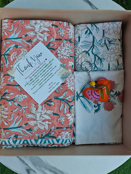 Block Print Bedding Gift Set