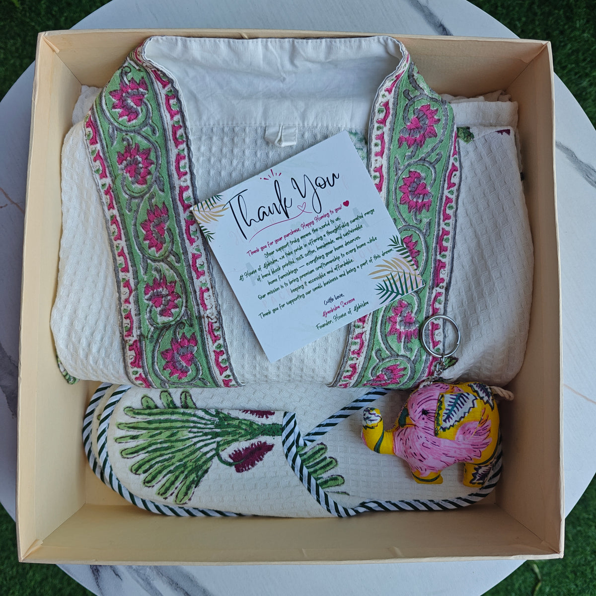 Palm Paradise Robe & Slippers Set