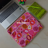 Miraaya Handblock Printed Quilted Laptop Sleeve
