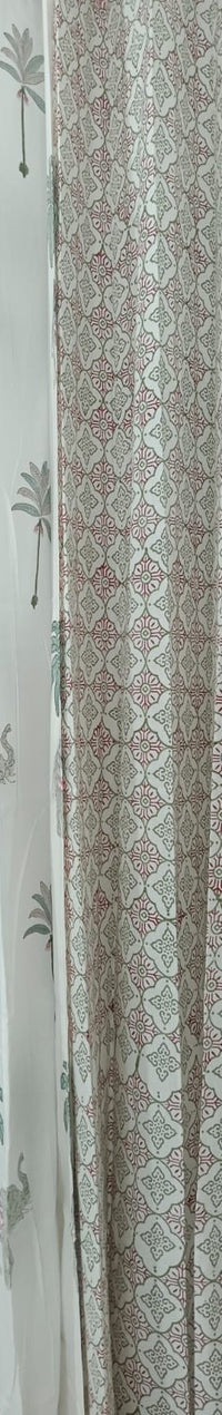 Hathi Palm Handblock Printed Cotton Curtains