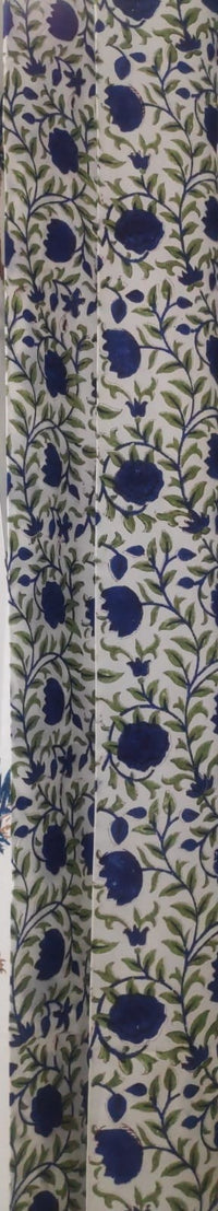 Royal Palm Handblock Printed Cotton Curtains