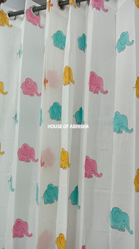 Jumbo Handblock Printed Cotton Curtains