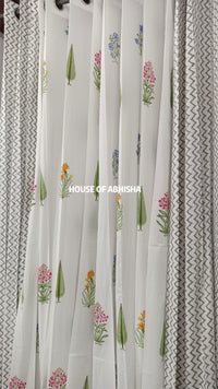 Gulnaar Handblock Printed Cotton Curtains