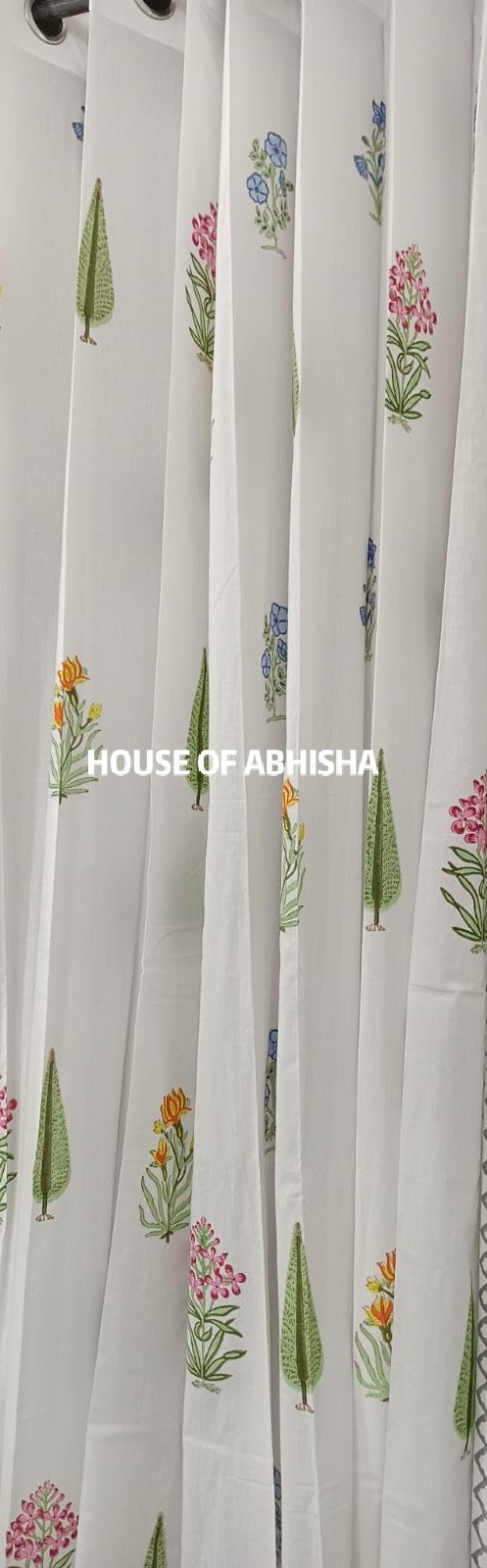 Gulnaar Handblock Printed Cotton Curtains