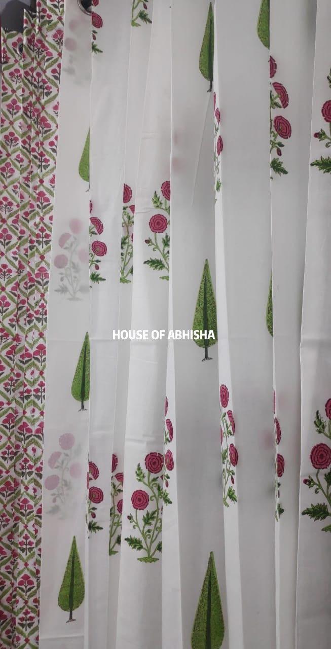 Bageecha Handblock Printed Cotton Curtains