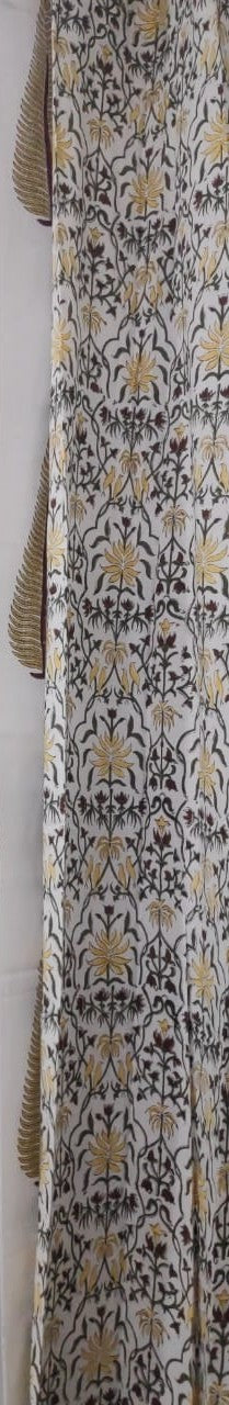 Cyprus Handblock Printed Cotton Curtains