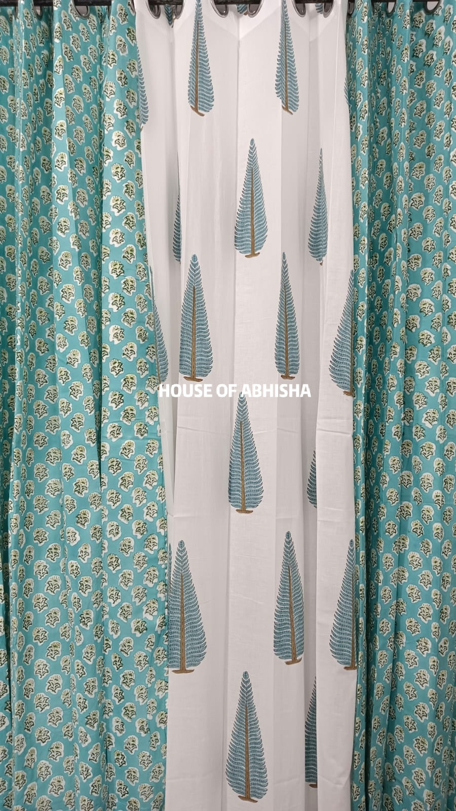 Kyari Handblock Printed Cotton Curtains