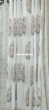 Paisley Handblock Printed Cotton Curtains