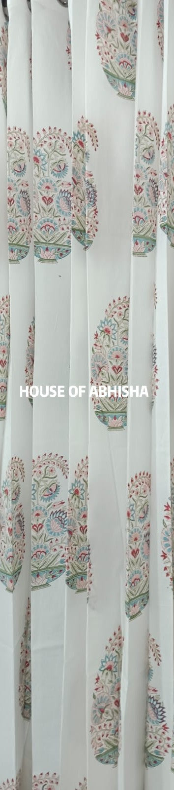 Paisley Handblock Printed Cotton Curtains