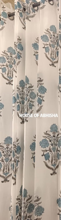 Gulmohar Handblock Printed Cotton Curtains