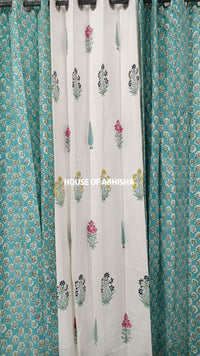 Guldasta Handblock Printed Cotton Curtains