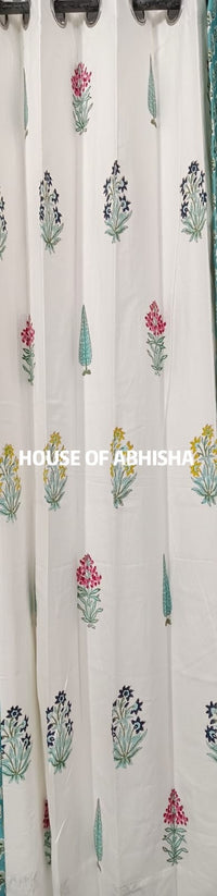 Guldasta Handblock Printed Cotton Curtains