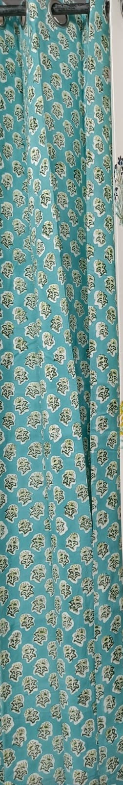 Guldasta Handblock Printed Cotton Curtains