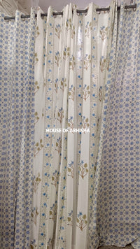 Mughal Darbar Handblock Printed Cotton Curtains