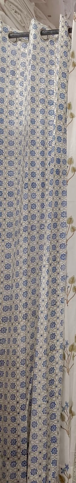 Mughal Darbar Handblock Printed Cotton Curtains