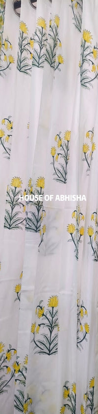 Bagh-e-Gul Handblock Printed Cotton Curtains