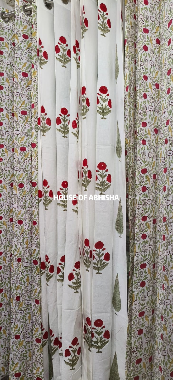 Gulzar Handblock Printed Cotton Curtains