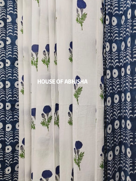 Aprajita Handblock Printed Cotton Curtains