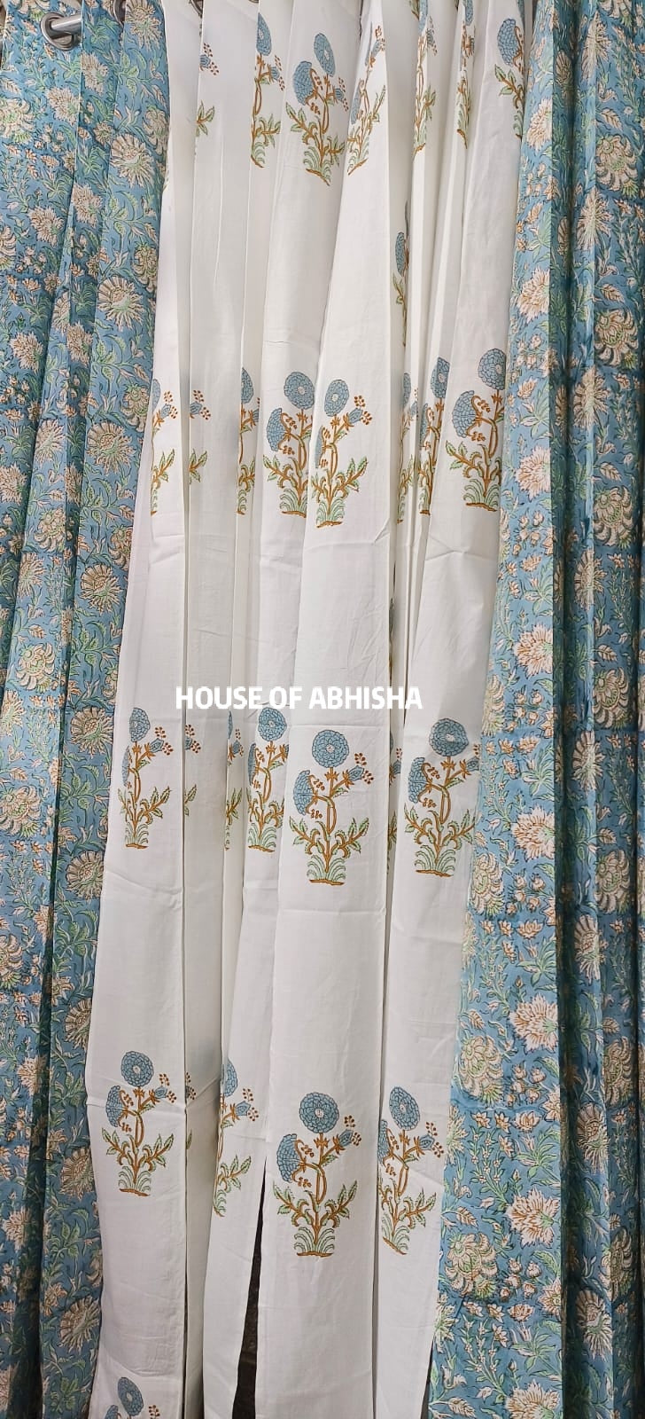 Madhuban Handblock Printed Cotton Curtains