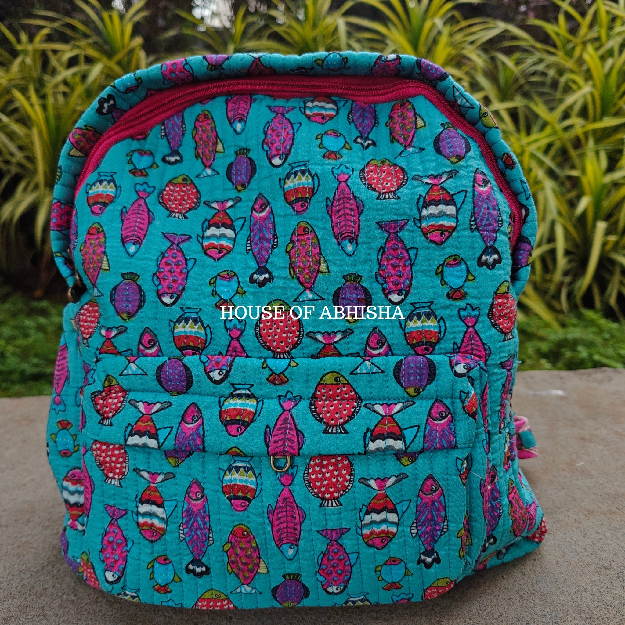 Fishy Fish Quilted Kids Backpack