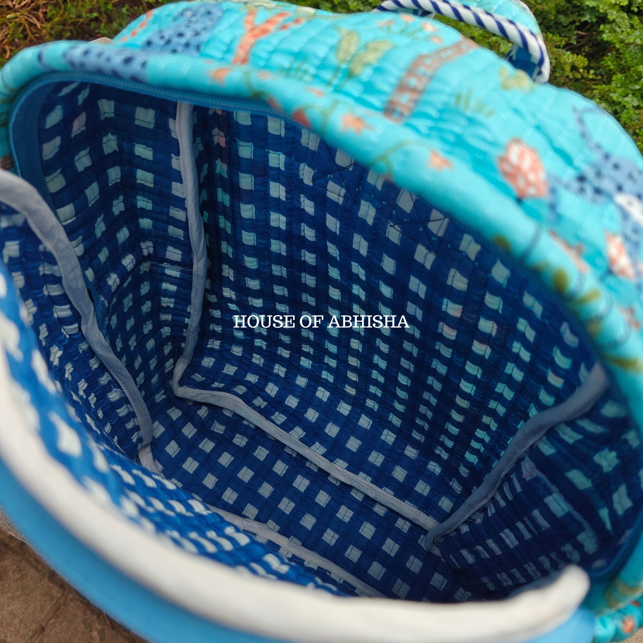 Aqua Quilted Kids Backpack