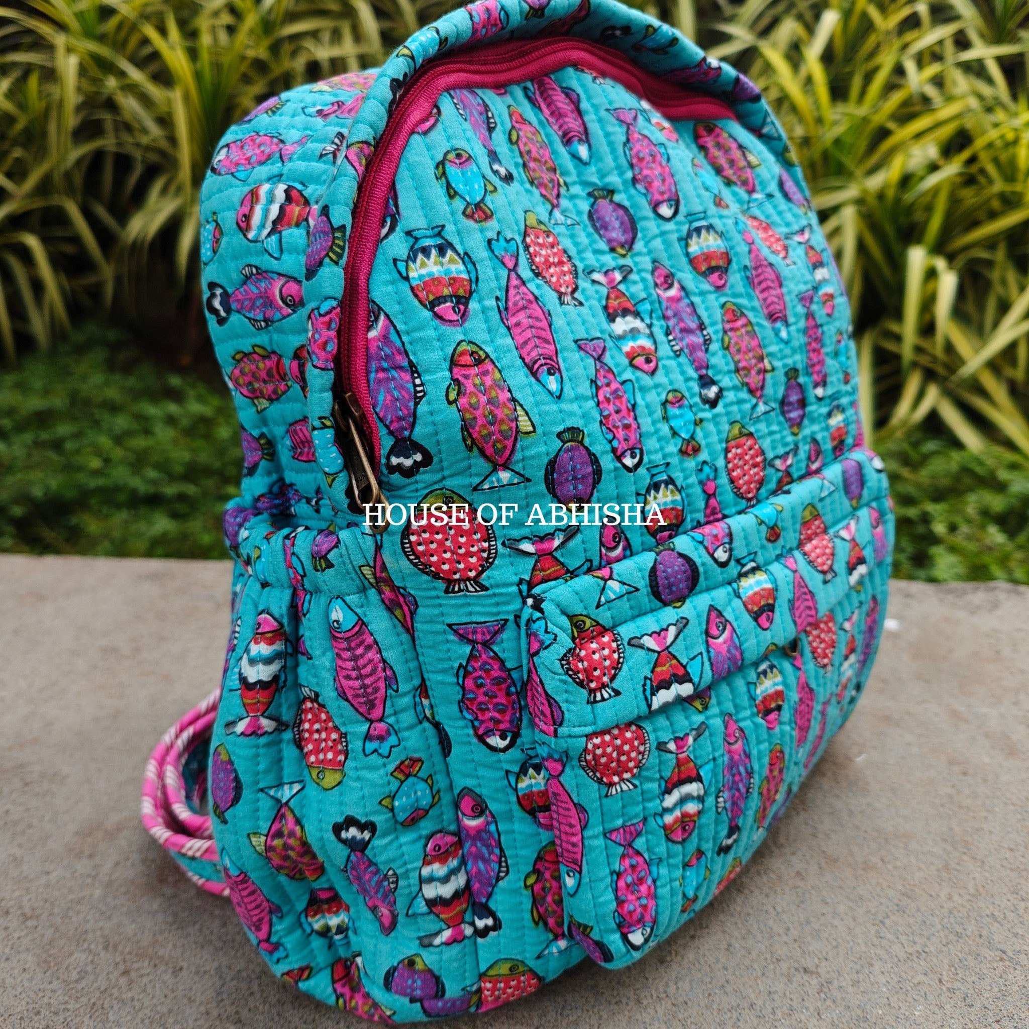 Fishy Fish Quilted Kids Backpack