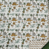 Jungle Safari Handblock Printed Mulmul Kids Quilt