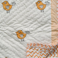 Tiny Tales Handblock Printed Mulmul Kids Quilt