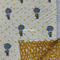 Dreamy Dots Handblock Printed Mulmul Kids Quilt