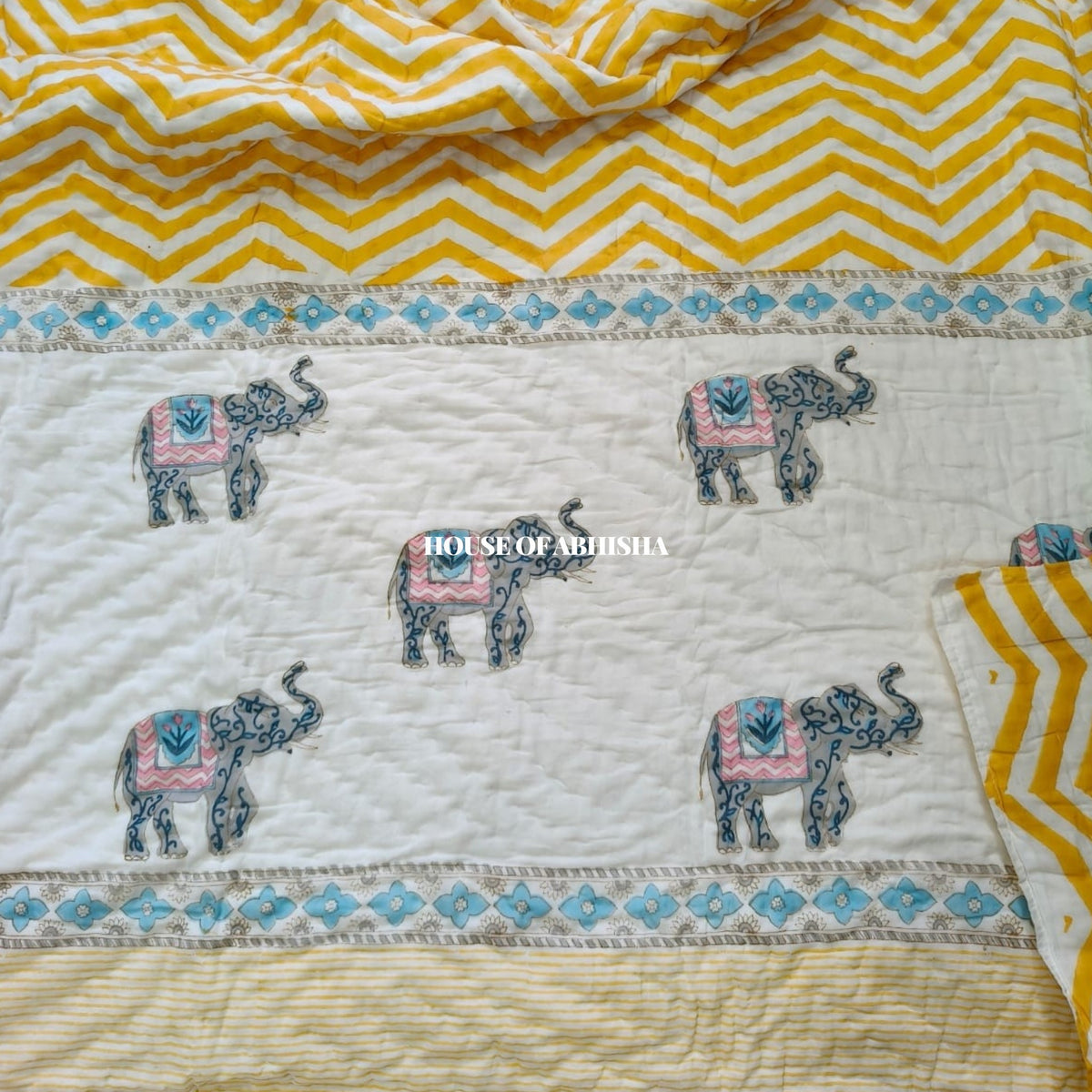Royal Majestic Reversible Organic Mulmul Cotton Quilt – Set of 2