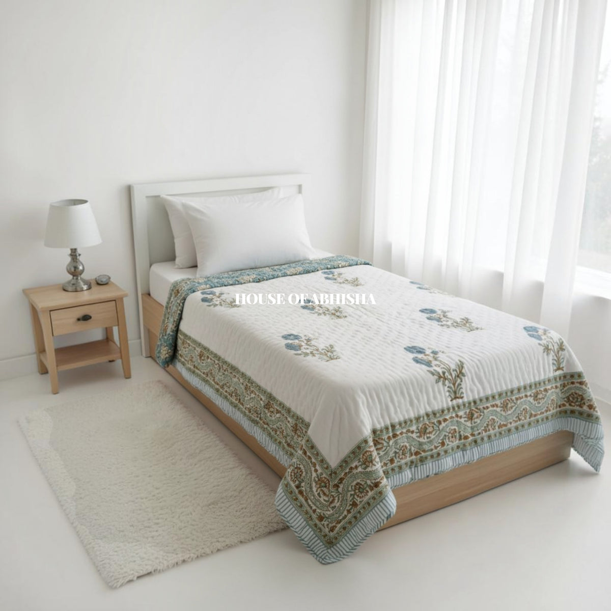 Aprajita Reversible Organic Mulmul Cotton Quilt – Set of 2