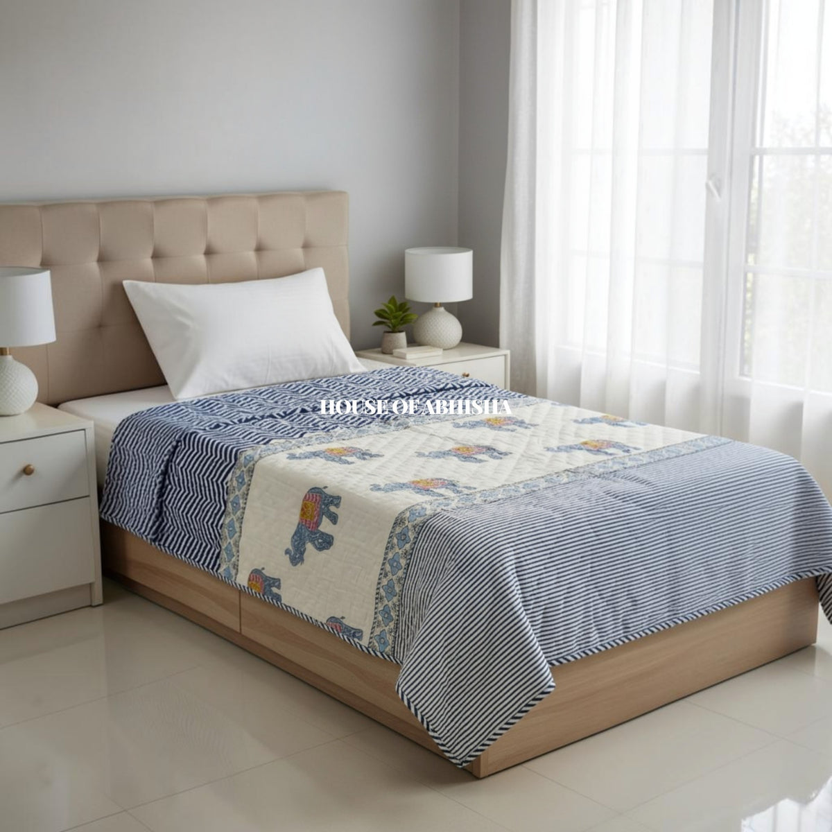 Vann Reversible Organic Mulmul Cotton Quilt – Set of 2