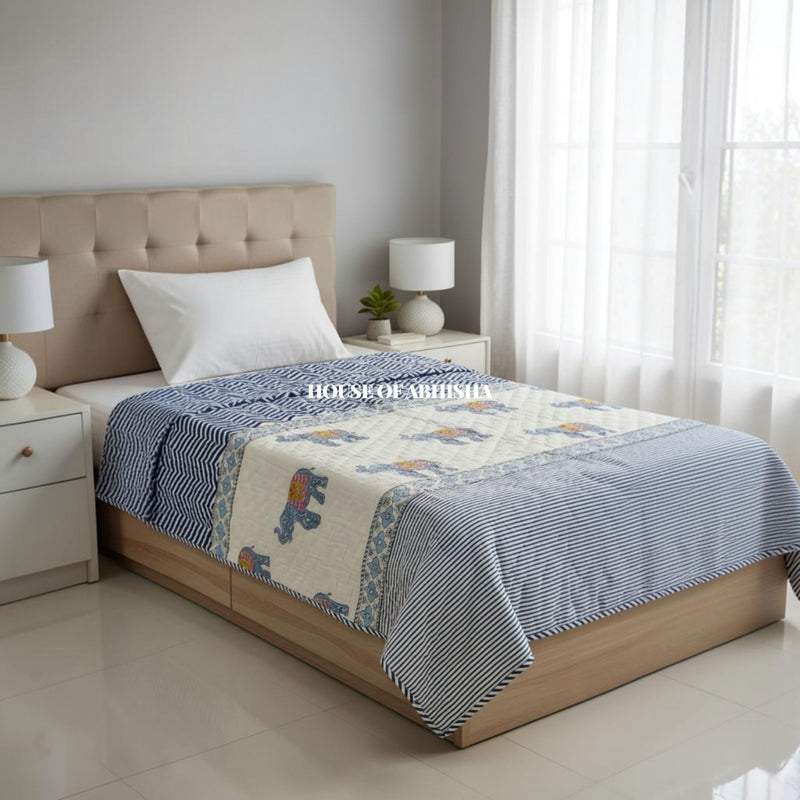 Vann Reversible Organic Mulmul Cotton Quilt – Set of 2